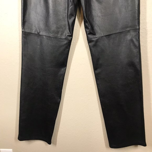 Vintage Jones New York Sport Black 100% Genuine Leather Pants - Picture 8 of 13